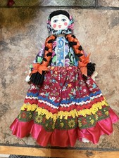 Vintage Handmade By Tatiana From Russia Russian Folk Doll With Tags picture