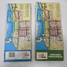 Vintage Rand McNally Chicagoland Map Lot 1979 1980 1990 Chicago Tribune Illinois picture