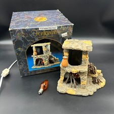Vintage Fontanini Lighted Fireplace Figurine Heirloom Nativity 1998 Flicker Fire picture