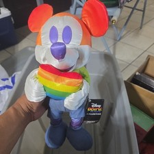 NEW 2022 Disney Store Disney Pride Collection Mickey Mouse Plush 15 3/4'' (NWT) picture