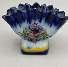 Vintage Hand Painted Vestal 5 Five Finger Floral Bud Vase Ceramic Portugal 2