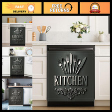 Farmhouse Dishwasher Magnet Cover 23x26 in Black - Kitchen Decor, Fridge Panel D picture