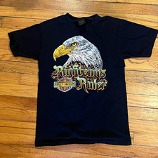Harley-Davidson Righteous Ruler 3d emblem shirt size MEDIUM picture