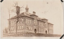Vintage RPPC: HIGH SCHOOL, LAND O' LAKES, WABENO, WISCONSIN picture