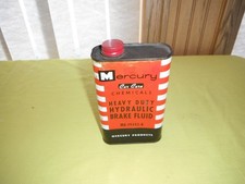 VINTAGE MERCURY CAR CARE HYDRAULIC BRAKE FLUID MK-19542-B FULL CAN picture