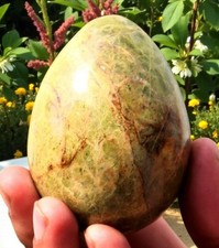 Large 60MM Green Vesuvianite Idocrase Crystal Egg Healing Crystal Home Decor Egg picture