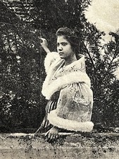 Antique Photo 1890s Beautiful Filipino Girl Soldiers Sweetheart Philippine War picture