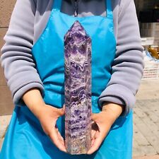 6.29LB Natural dream amethyst pillar obelisk quartz wand crystal specimen picture