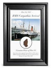 Titanic - Pier 54 Genuine Artifact | Framed Display 5x7inch | Carpathia Arrival picture