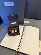 NWT Thom Browne Pebble Grain Leather Notebook & Hector Eraser Desk Set. Gift Box picture