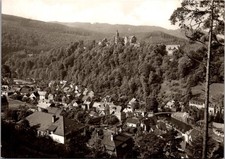 View Schwarzburg Germany Historic Castle Forested Hill Real Photo RPPC Postcard picture