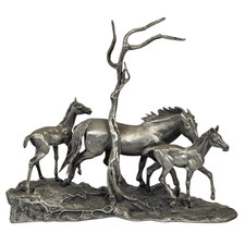 Vintage Don Polland Running Free Franklin Mint Limited Edition Fine Pewter 1977 picture