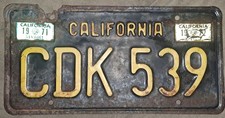 VINTAGE 1971 CALIFORNIA