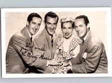 RARE c1947 Merry Macs American British Close Harmony Pop Quartet Band RPPC Photo picture
