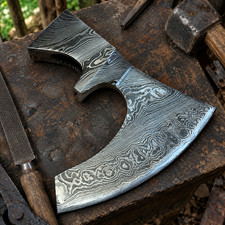 Damascus Steel Axe Head Viking Bearded  Style 2lb picture