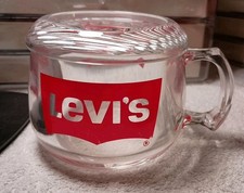 VTG Levi's - Plastic/Lucite Mug With Lid/Coaster - Please Read Description  picture