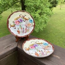 Vintage Hand Painted Saucer Geisha Ware Porcelain Japanese Colorful picture