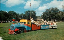 c1950s Miniature Railroad, Vilas Park Zoo, Madison, Wisconsin Postcard AS IS picture