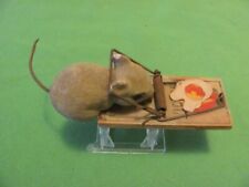 VINTAGE VICTOR MICE/MOUSE TRAP WITH GLASS EYES FIGURINE. picture