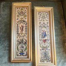Pair Of Vintage Royal Women and Men/Hand Painted picture