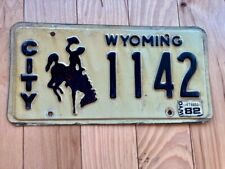 1982 Wyoming City License Plate picture