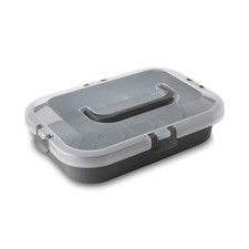 Rectangular Cupcake & Cake Carrier with Lid, Handle, Clasps & Removable picture