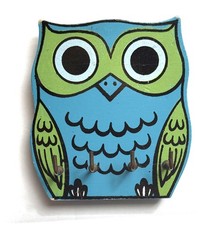 Vintage Owl Wooden Wall Key Hook Holder Counterpoint San Francisco 1970s Japan picture