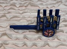 Vintage Hand Painted Typical Ox Cart Wooded Miniature Handmade Costa Rica 5x1.8” picture