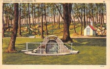 GETTYSBURG, PA Pennsylvania  SPANGLER'S SPRING   1952 Tichnor Linen Postcard picture