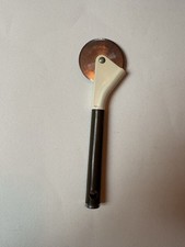 Vintage  Bonny 1970 Stainless Steel Pizza Cutter Brown Cream Japan Retro Kitchen picture