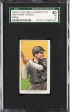 1909-11 T206 OLD MILL CIGARETTES BATTING FRANK CHANCE SGC 3 picture