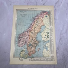 Map of Netherlands & Belgium, Sweden, Norway & Denmark Double Sided 1910 V14-7 picture