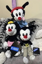 1998 WB Animaniacs Yakko Wakko Dot Vintage Bean Bag Set  Warner Bros w/ Tags picture