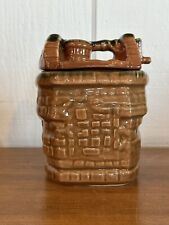 Vintage Wishing Well Small Cookie Jar Pottery Candy House of Webster Texas  picture