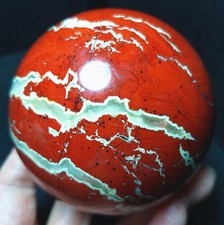 RARE 531.5g Natural Polished Red Jasper Agate Stone  Ball Reiki Healing A5078 picture