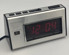 Vintage Micronta 63-821 Digital Alarm Clock Tandy Radio Shack Metal Retro Rare picture