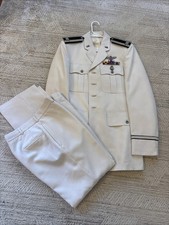 1983 USAF Colonel White Dress Uniform Senior Pilot Medical Bullion 42L W/ Pants picture