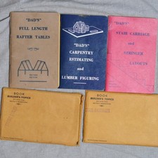 Vintage Dad's Publications Carpentry Manuals Set 1950 Rafter Stair Mail Envelope picture