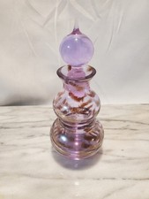 Rare Vintage 1980s Caithness Scotland Neodymium Art Glass Perfume Bottle –... picture