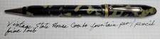 Vintage Unbranded  (State House?) Combo Fountain Pen/Pencil Fine Nib Black/Tan picture