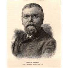 Charles Nordhoff From A Photograph by Kurtz New York 1886 Engraving SAI8-3 picture