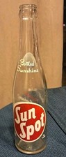 Vintage 1952 Sun Spot Orange ACL Soda Bottle Carlinville IL Bottled Sunshine  picture