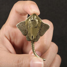 Brass Ray Figurine Small Fish Statue Animal Figurines Desktop Decoration Toys picture