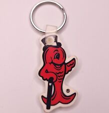 Vtg 80s The Oyster Bar Pensacola Florida Keychain Key Ring USA Souvenir Shrimp picture