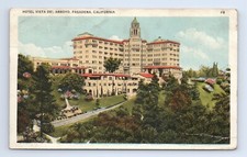 Hotel Vista Del Arroyo Pasadena California Postcard Exterior VTG CA picture