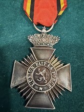 BELGIUM Kingdom Army Service Cross Instituted 1846 picture