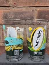 Set of 2 x Thatchers Pint Glass 20oz Brand New CE Genuine Official + FREE GIFTS picture