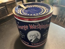 Vintage 1930s George Washington Tobacco Canister Tin picture