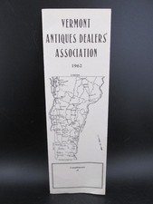 Vermont Antiques Dealers Assoc 1962 Directory Vintage Brochure List & Map picture
