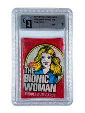 1976 Donruss The Bionic Woman - Original Brand New Sealed Wax Pack Graded NM 7  picture